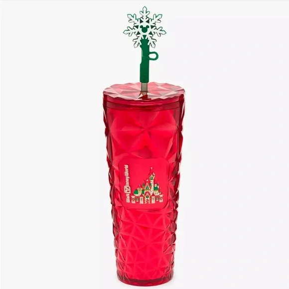 Walt Disney World Holiday Starbucks Bling Tumbler – Red - Picture 1 of 6